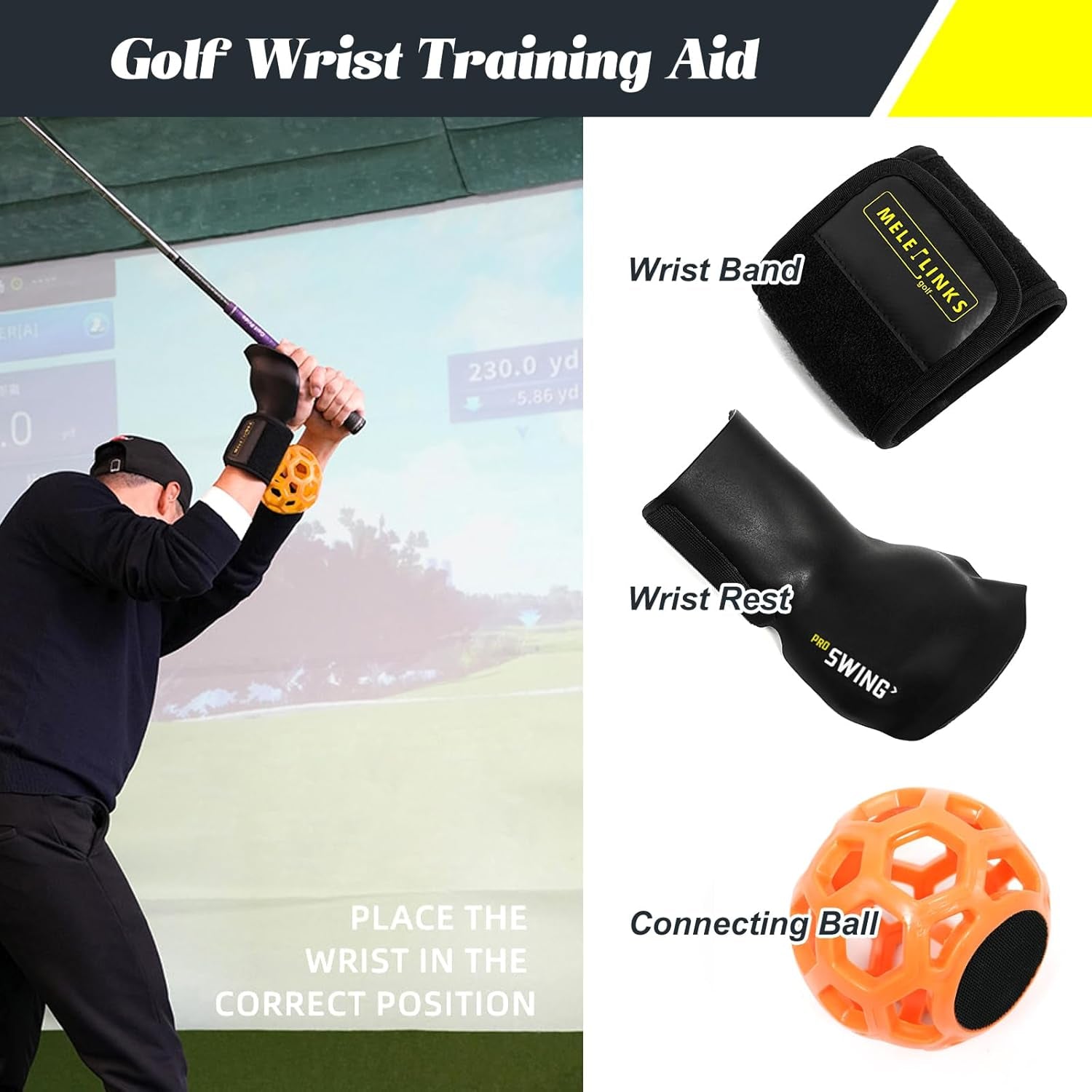 Golf Swing Trainer Ball Golf Trainer Ball Golf Swing Training Aid for Posture Correction Golf Swing Pro Golf Wrist Training Aid Golf Swing Trainer Golf Grip Trainer for Golf Practice Beginners