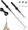 Golf Grip Swing Training Aid - Retractable Click Club Trainer for Indoor Practice and Warm-Up, Flexible Telescopic Tempo Trainer with Sound Release Function