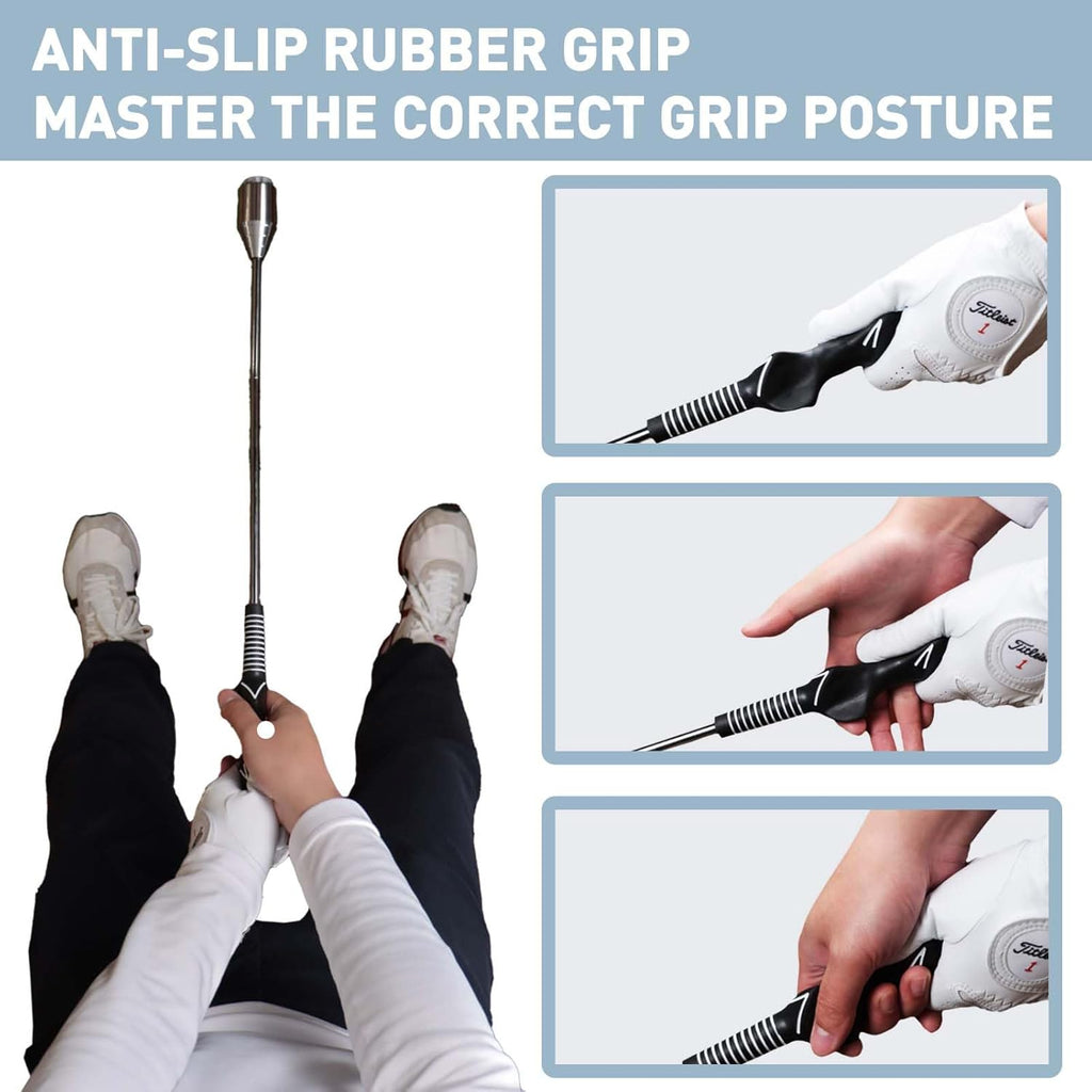 Golf Swing Training Aid - Weighted Grip Trainer for Warm-Up and Tempo Improvement, Ideal for Indoor Practice and Right-Handed Chipping Accessories