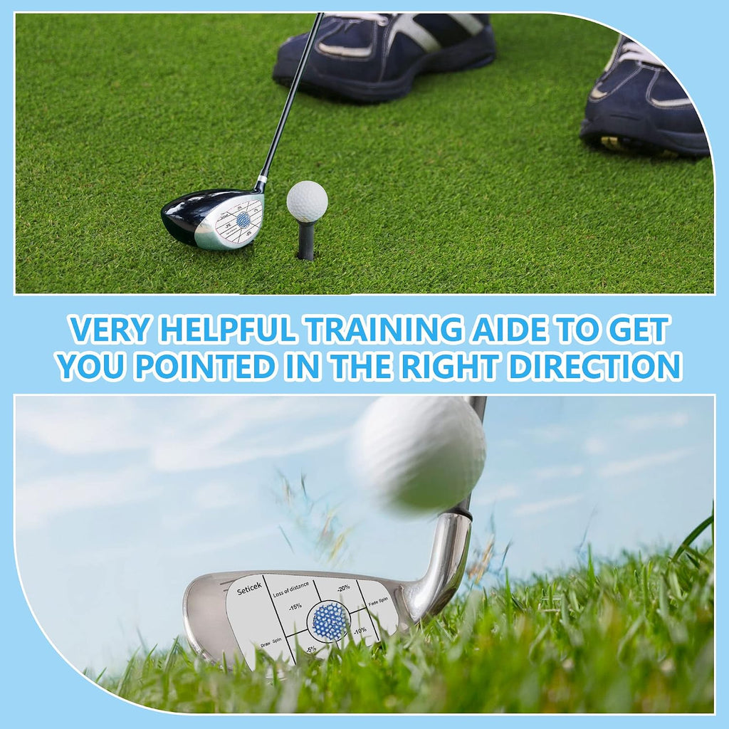 Golf Impact Tape Set - 300 Pieces for Self-Teaching Sweet Spot and Consistency Analysis, Includes 100 Stickers Each for Woods, Irons, and Putters - Effective Training Aid for Improved Ball Striking