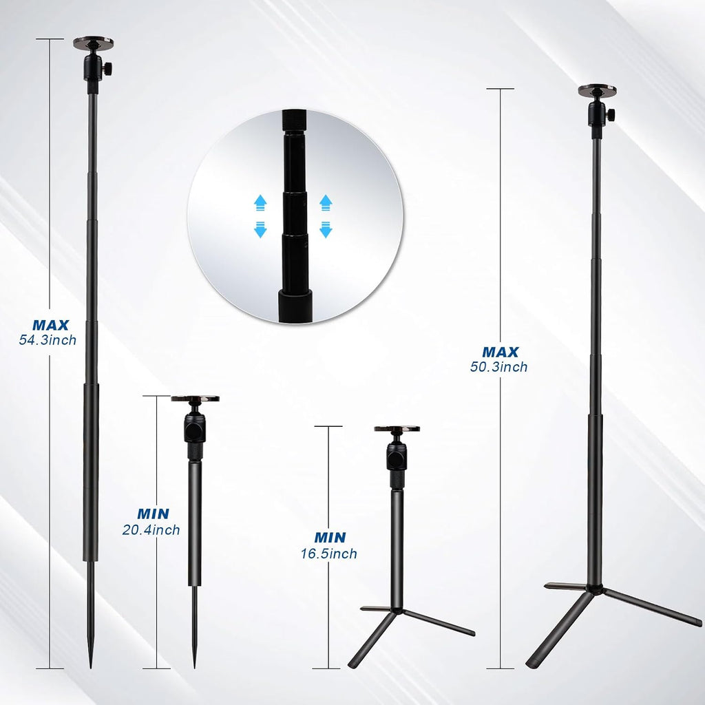 Golf Tripod and Monopod with Magnetic Swing Phone Holder - 54" Adjustable Aluminum Training Aid for Golf Swing, Compatible with MagSafe iPhones, Android Phones, Cameras, and GoPro