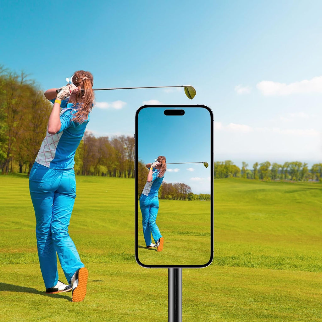 Golf Tripod and Monopod with Magnetic Swing Phone Holder - 54" Adjustable Aluminum Training Aid for Golf Swing, Compatible with MagSafe iPhones, Android Phones, Cameras, and GoPro