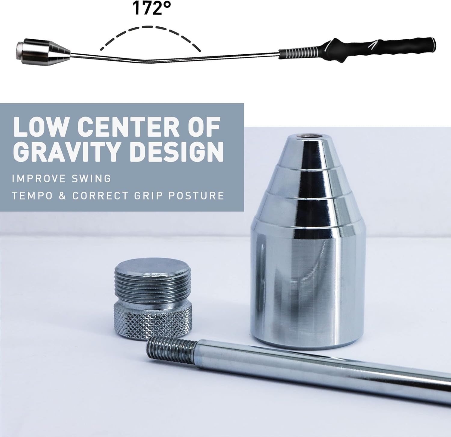 Golf Swing Training Aid - Weighted Grip Trainer for Warm-Up and Tempo Improvement, Ideal for Indoor Practice and Right-Handed Chipping Accessories