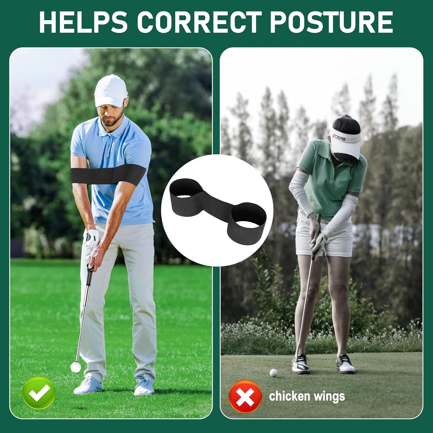 Golf Grip Swing Training Aid - Retractable Click Club Trainer for Indoor Practice and Warm-Up, Flexible Telescopic Tempo Trainer with Sound Release Function