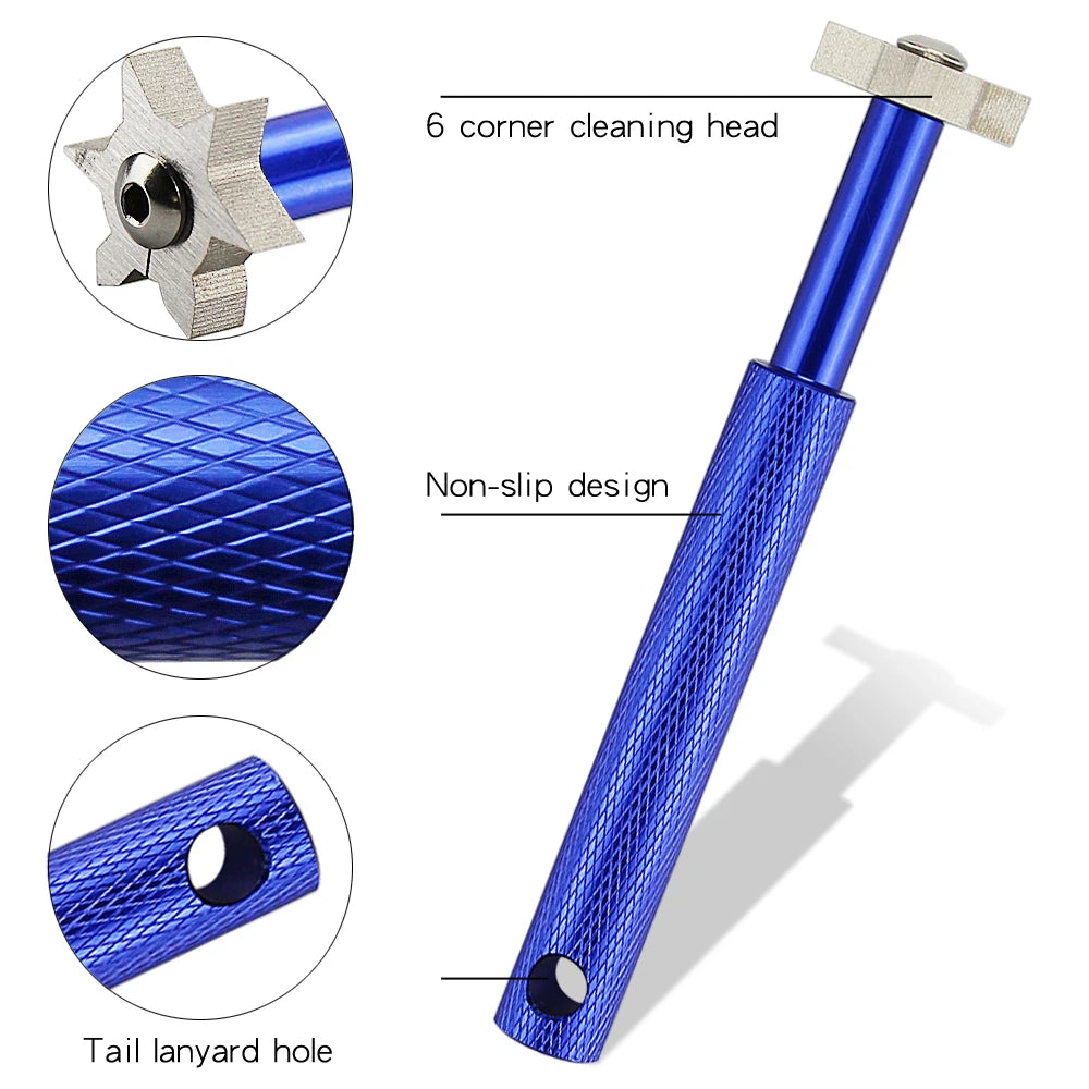 Professional Golf Club Groove Sharpener and Cleaner - V U Blade Tool Available in Six Colors