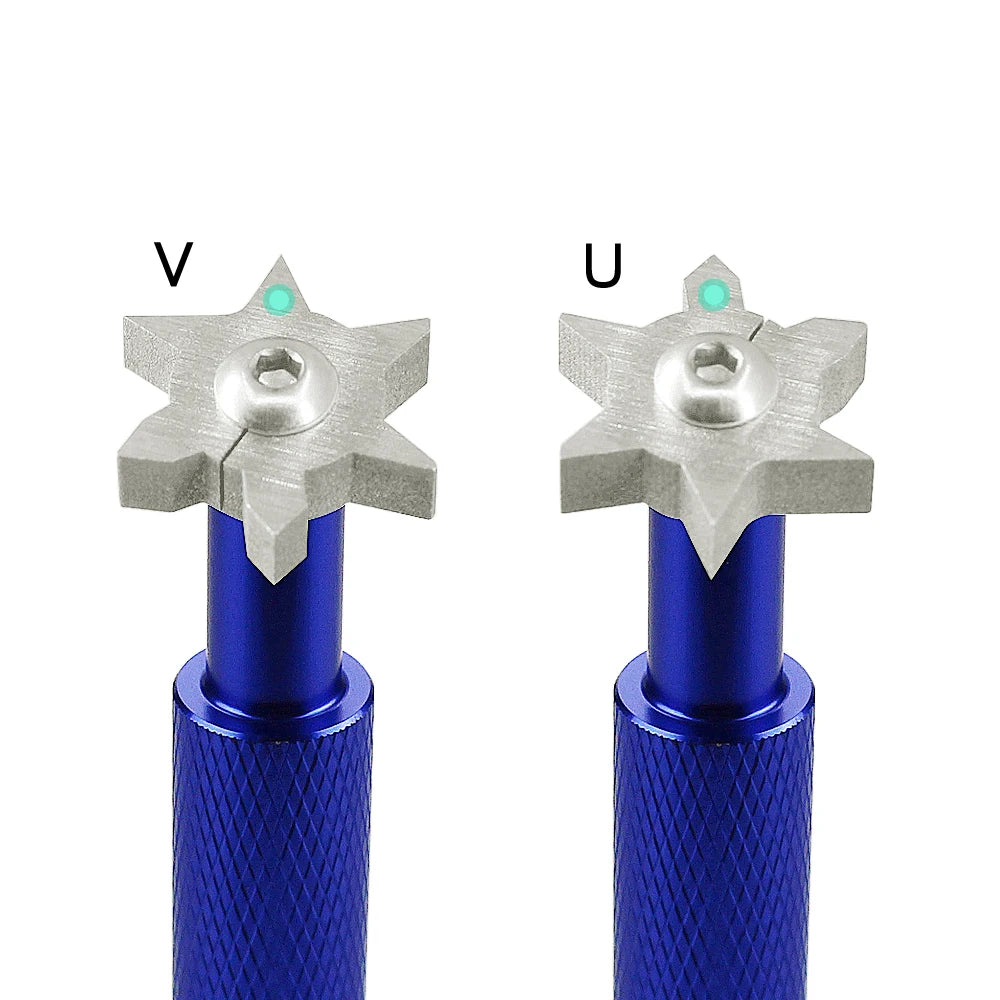 Professional Golf Club Groove Sharpener and Cleaner - V U Blade Tool Available in Six Colors