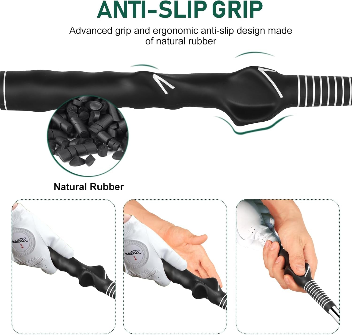 Golf Grip Swing Training Aid - Retractable Click Club Trainer for Indoor Practice and Warm-Up, Flexible Telescopic Tempo Trainer with Sound Release Function